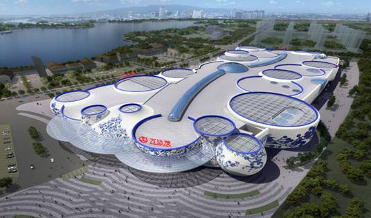 FUN乐天使打造全球首个青花瓷主题建筑幕墙的南昌万达茂商业中心震撼开业