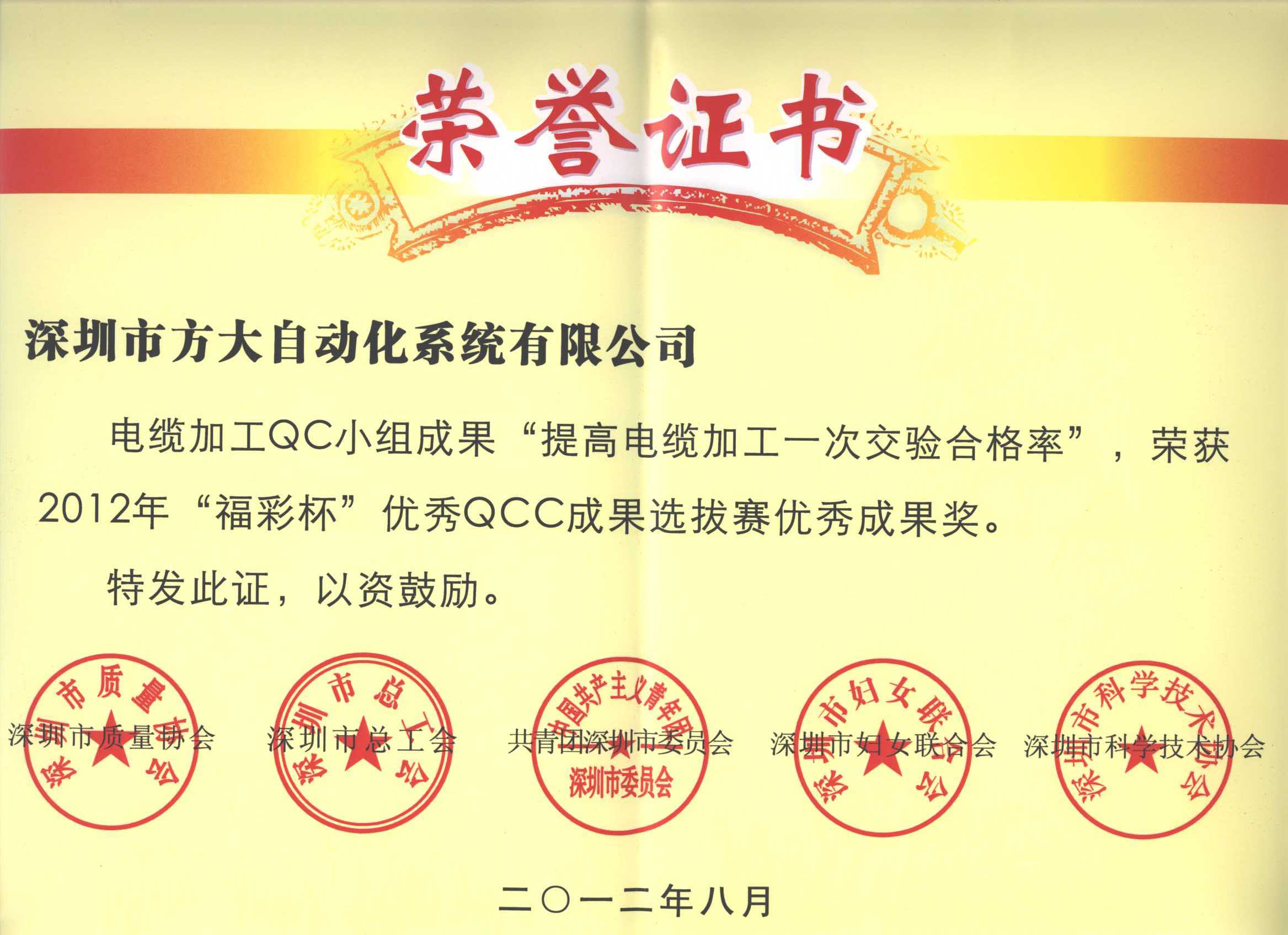 FUN乐天使集团荣获三项深圳市QCC小组优秀成果奖