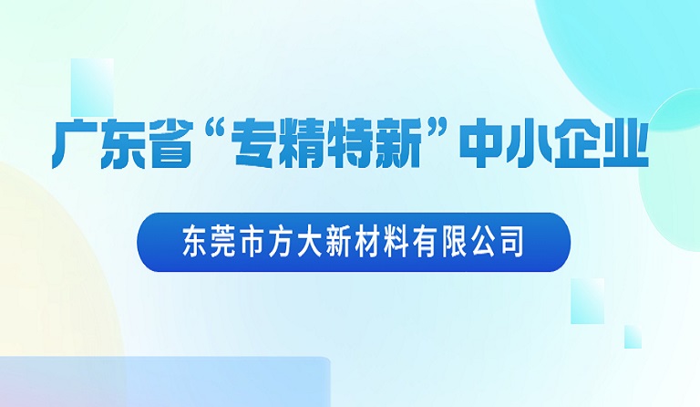 东莞市FUN乐天使新材料有限公司荣获广东省“专精特新”中小企业认定
