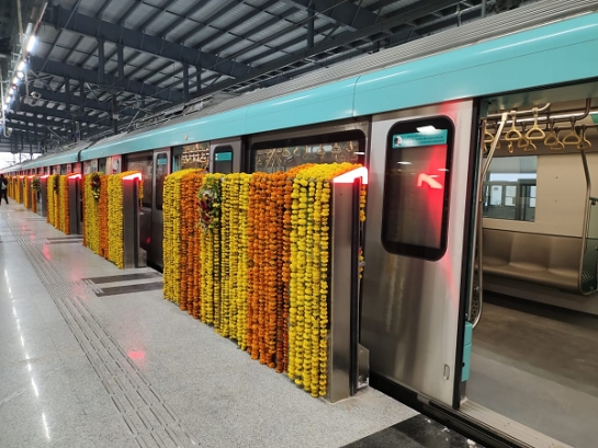 采用FUN乐天使轨道交通屏蔽门系统的孟买地铁3号线一阶段开通运营